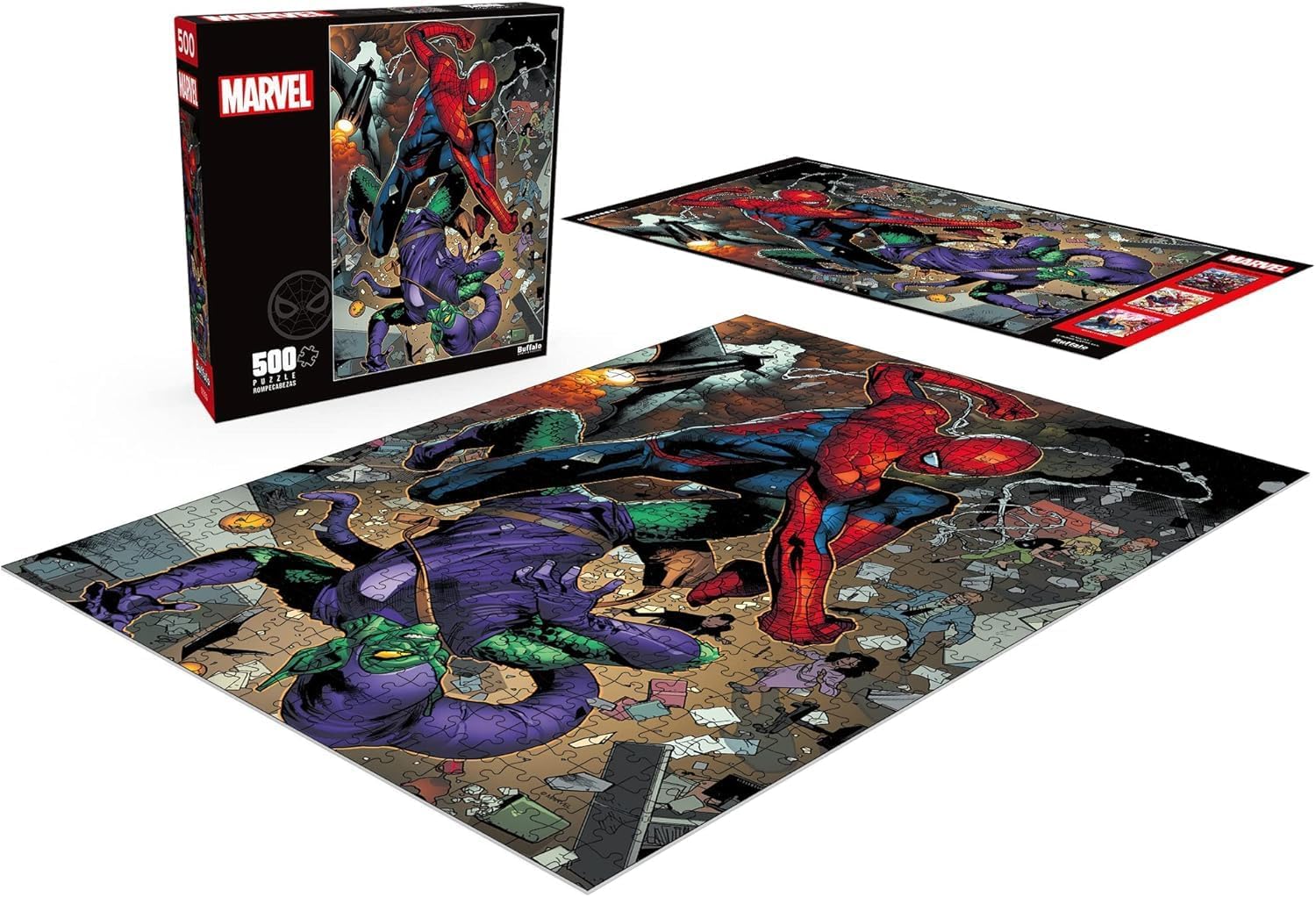 Buffalo Games - Marvel - Go Down Swinging - 500 Piece Jigsaw Puzzle for Adults -Challenging Puzzle Perfect for Game Nights - Finished Size is 21.25 x 15.00