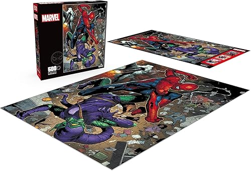 Miniatura 4 de Buffalo Games - Marvel - Go Down Swinging - Rompecabezas de 500 piezas para adultos - Rompecabezas desafiante perfecto para noches de juego - El