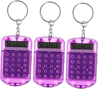 NUOBESTY 3 Pçs Chaveiro Calculadora Calculadora Chaveiros Para Material De Escritório Para Crianças Chaveiro Calculadora Para Crianças Chaveiro Pingente Pendurado Mini Calculadora