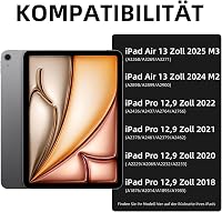 Vobafe iPad Air 13" és iPad Pro 12.9" Billentyűzetes Tok QWERTZ Trackpad Világosszürke 2