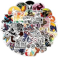 Vista 1 de Calcomanías de bicicleta de motocross, 50 unidades, vinilo impermeable, botellas de agua, laptop, casco, calcomanía de automóvil para adolescentes