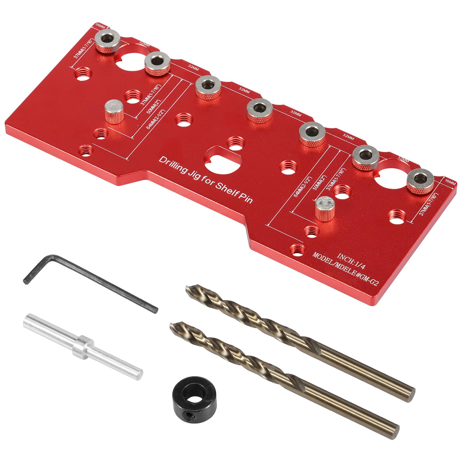 Gabarit de perçage pour étagère avec guide de perçage pour trous droits, matériel de cabinet, outils de menuiserie, accessoire pour outil électrique avec système de trous de poche pour coulisseau de