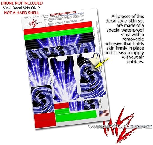 Miniatura 4 de Skin Wrap 2 Pack para DJI Ryze Tello Drone Lightning azul Drone No Incluidas