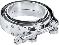 Vista 1 de EVIL ENERGY Abrazadera de banda en V de 2.25 pulgadas con brida macho hembra de acero inoxidable 2 piezas