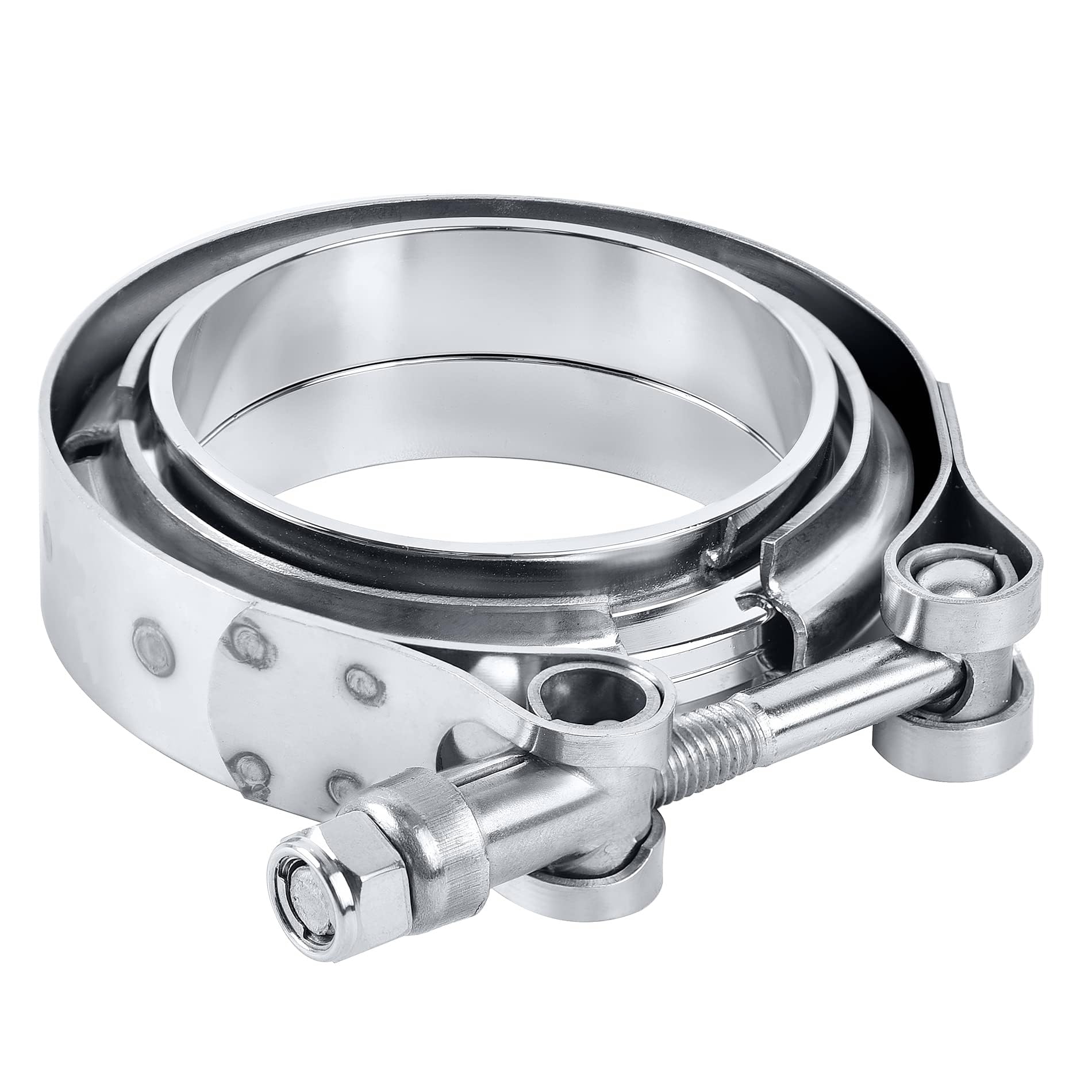 EVIL ENERGY 2.25 Inch 2 1/4 Stainless Steel Exhaust V Band Clamp Male Female Flange