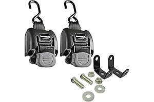 Boat Buckle G3 Retractable Transom Tie-Down Straps (2-Pack) - Heavy Duty Ratchet...