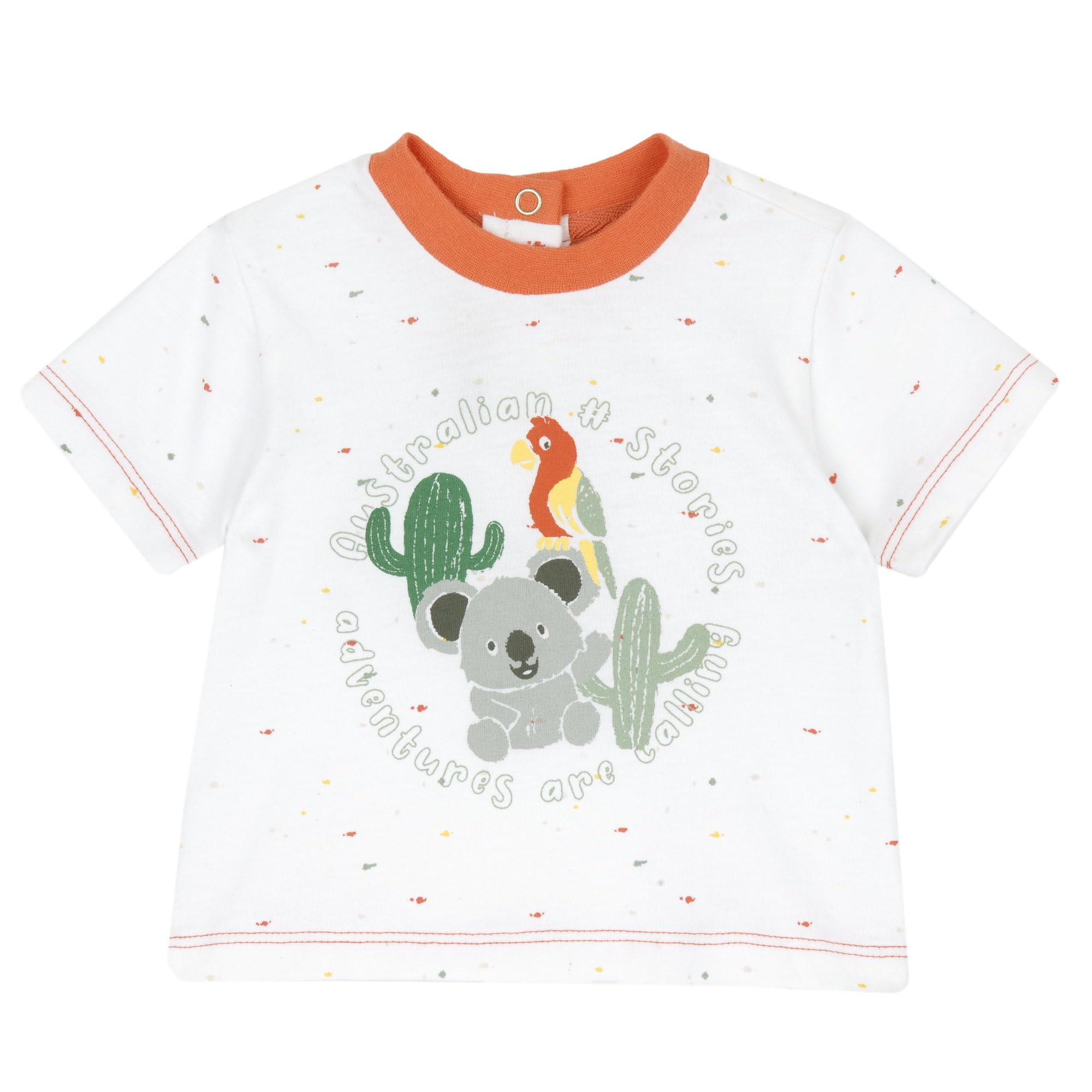 Chicco, T-Shirt für Neugeborene mit niedlichem Koala, Weiß
