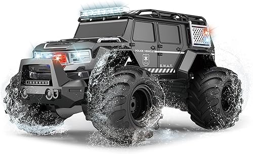 Vista 21 de Threeking 1:16 Camión monstruo impermeable juguetes RC Cars anfibio control remoto camiones 4WD todo terreno todoterreno Pickup juguete para 6 7 8 9