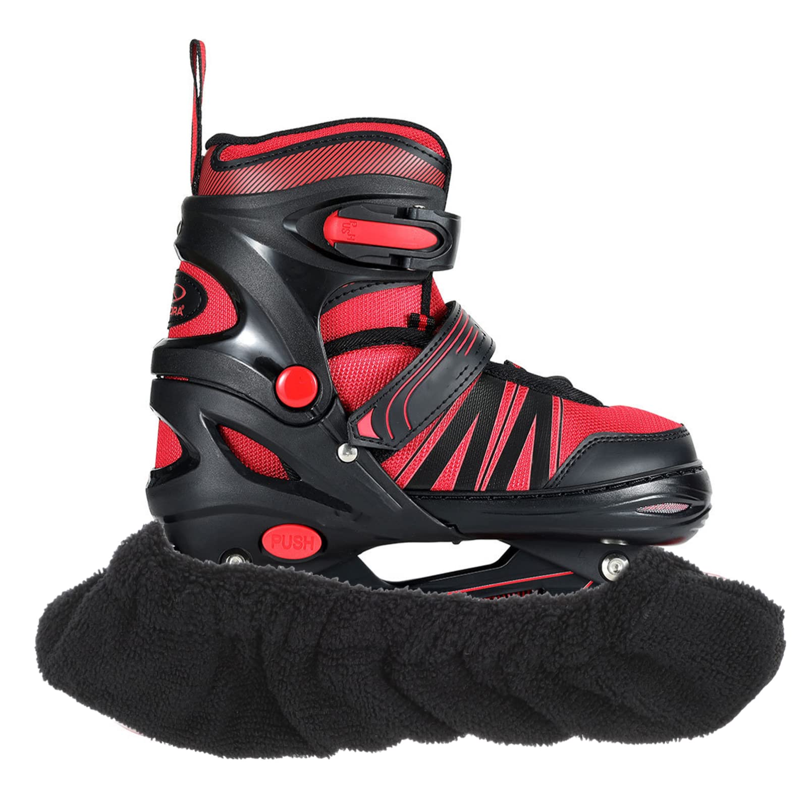 ibasenice Cubiertas De Microfibra para De Hielo para Cuchillas De Patinaje S Negro Azul para Patinaje Artístico Y Hockey