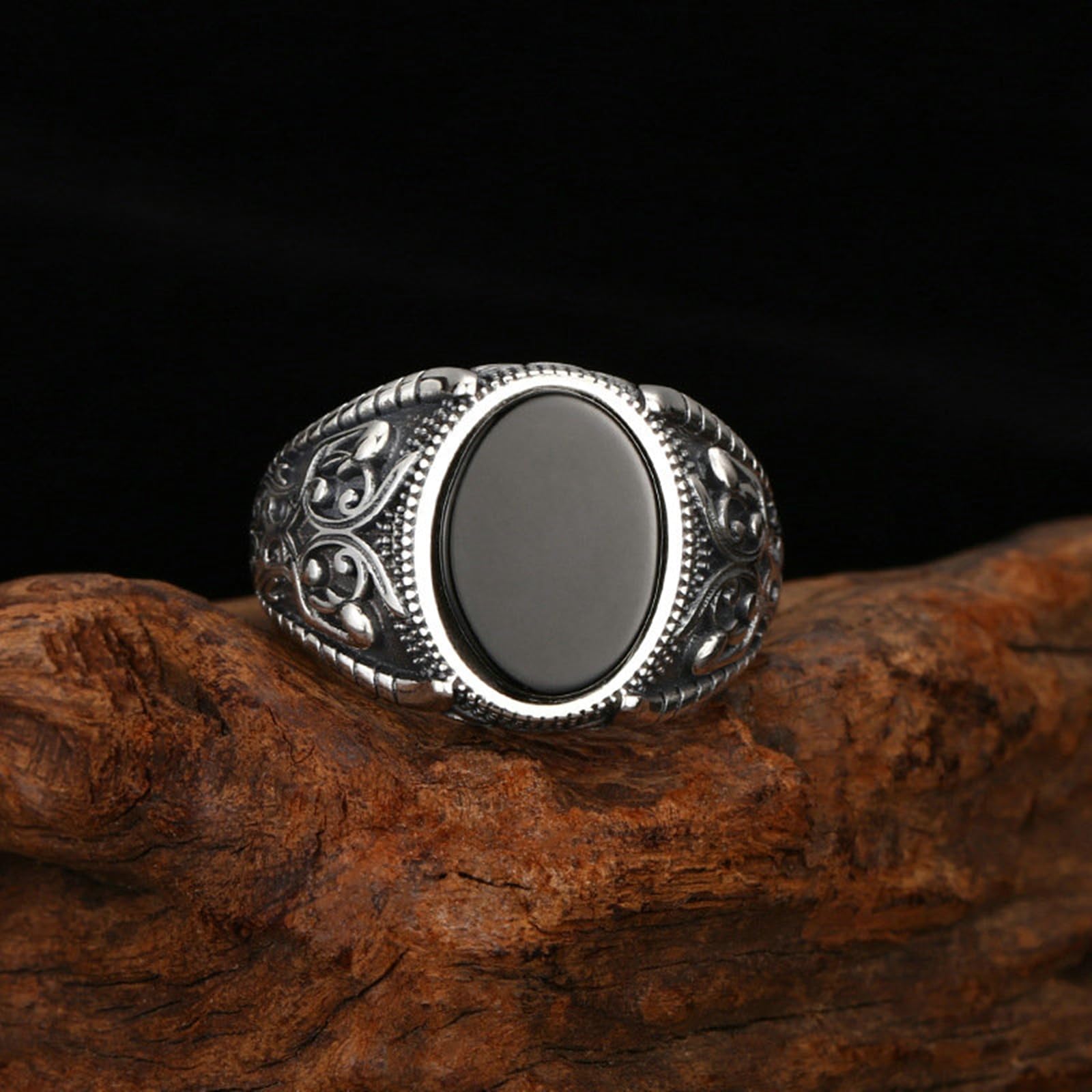 Bague en Argent 925 Homme Réglable Anneau Argent