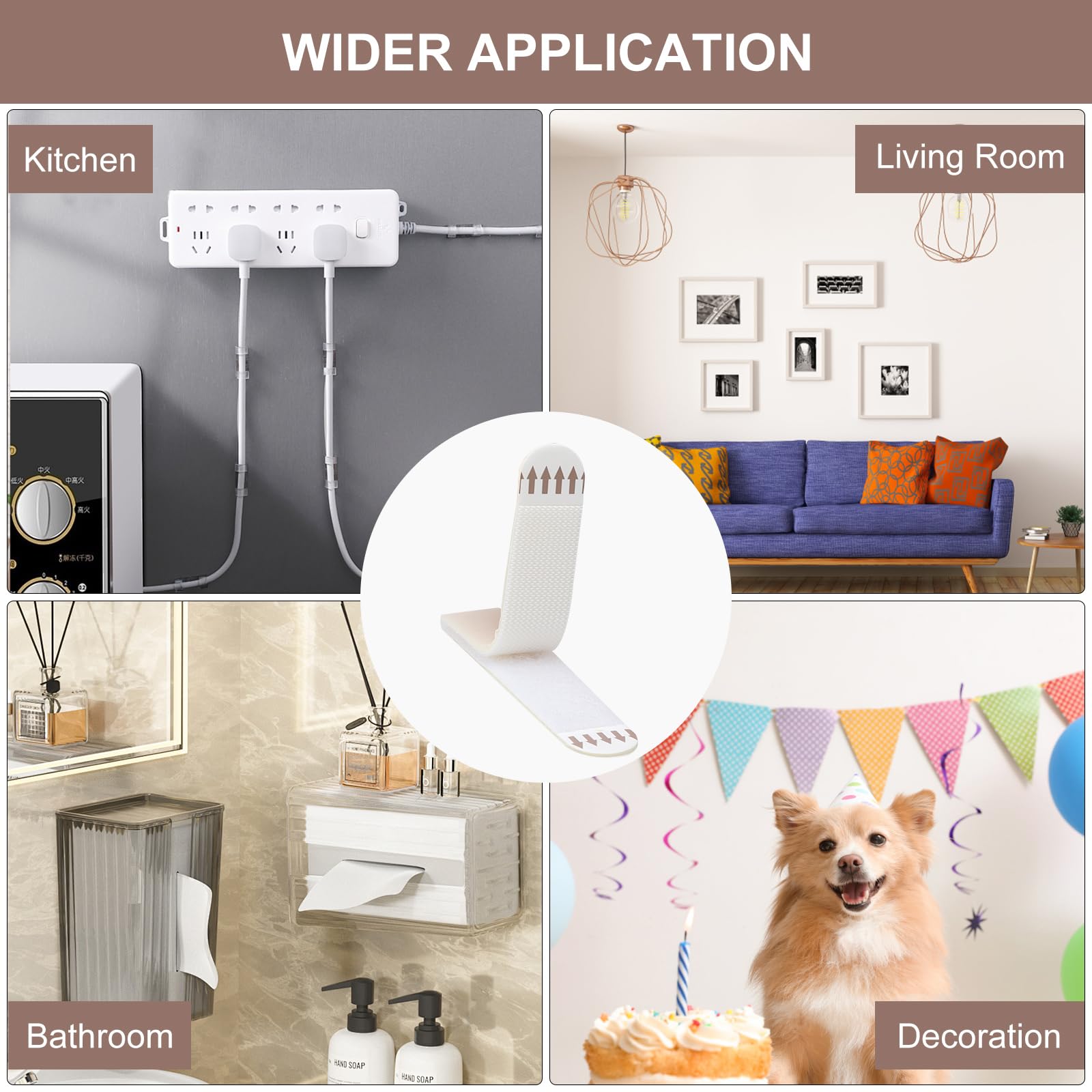 Strisce Appendi Quadri Adesive, 36 Paia Strisce per Appendere Quadri, Appendi Quadri Senza Chiodi Strisce Adesive Velcr Adesivo Nastro Biadesivo Ganci Adesivi per Cornici Poster Decorazioni