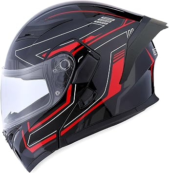 1Storm Motorcycle Modular Full Face Helmet Flip up Dual Visor Inner Sun Shield: HB89