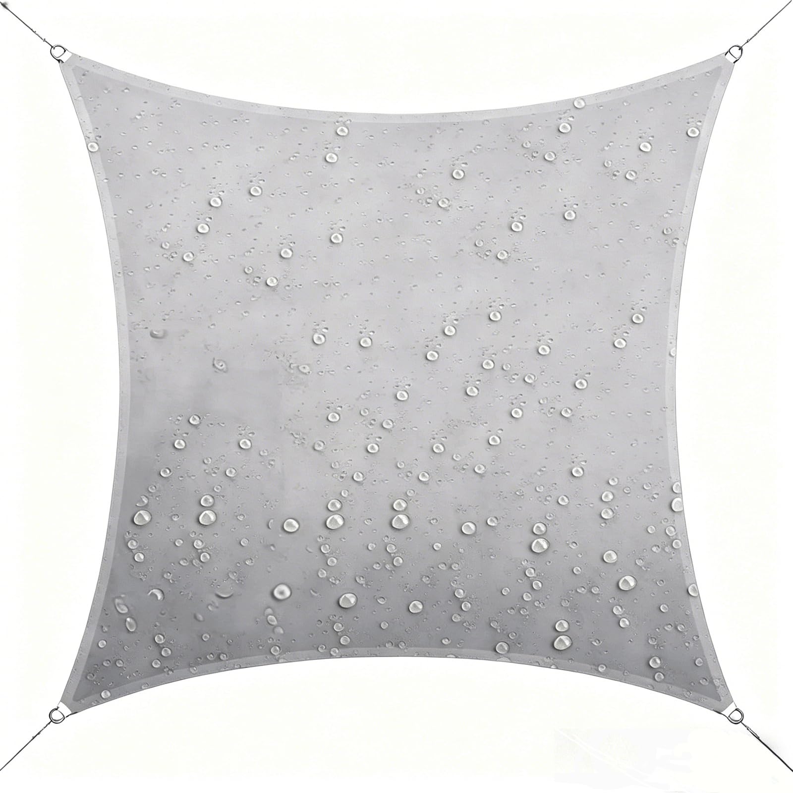 Toile d'ombrage 260 x 340 cm avec 4 Corde Libre Auvent Imperméable UV Protection Voiles Ombrages Rectangulaire pour Patio Jardin Terrasse Extérieur, Gris Clair