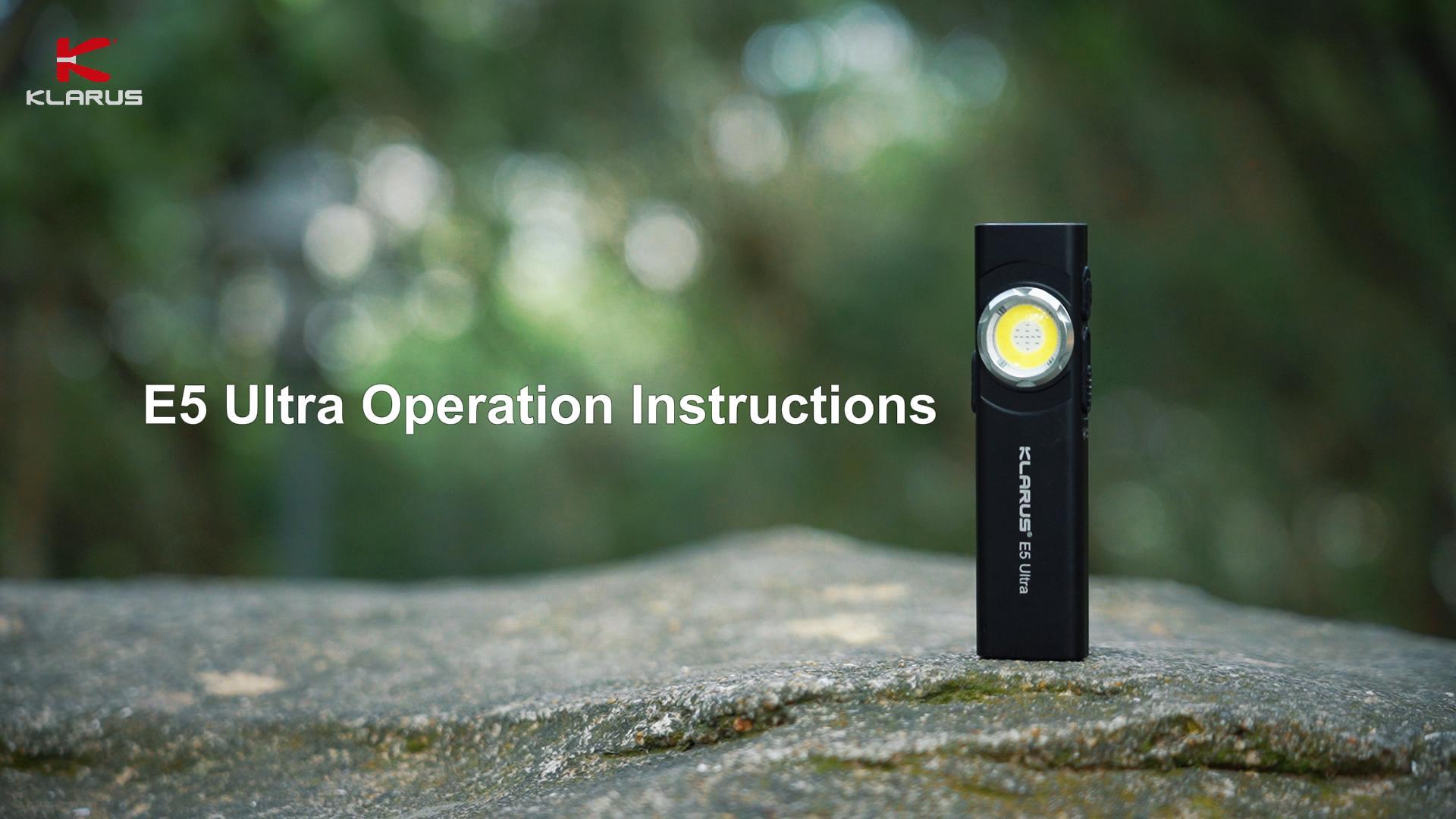 klarus E5 Ultra Pocket Flashlight: 850 Lumens EDC Flash Light