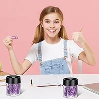 Vista 5 de Thyle 4 piezas de soporte magnético de clip de papel para escritorio dispensador de clip para oficina escolar