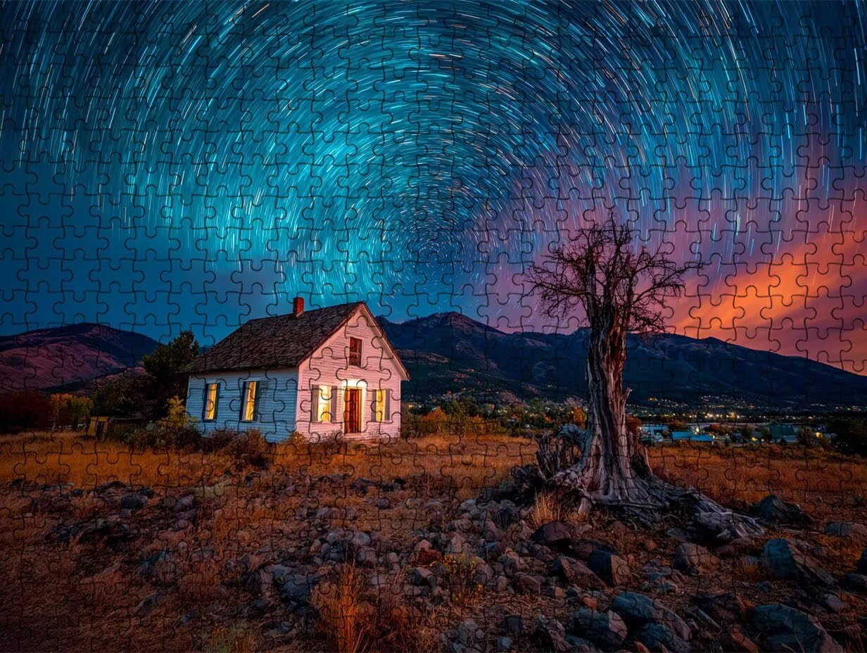 Puzzle 1000 sztuk, Abstrakcja Gwiazda 3D Puzzle dla dorosłych Wyzwanie, Artystyczne Puzzle Edukacja, Zabawne i stymulujące dekoracyjne puzzle dla rodziny, jako prezent i dekoracja ścian R6KH-892