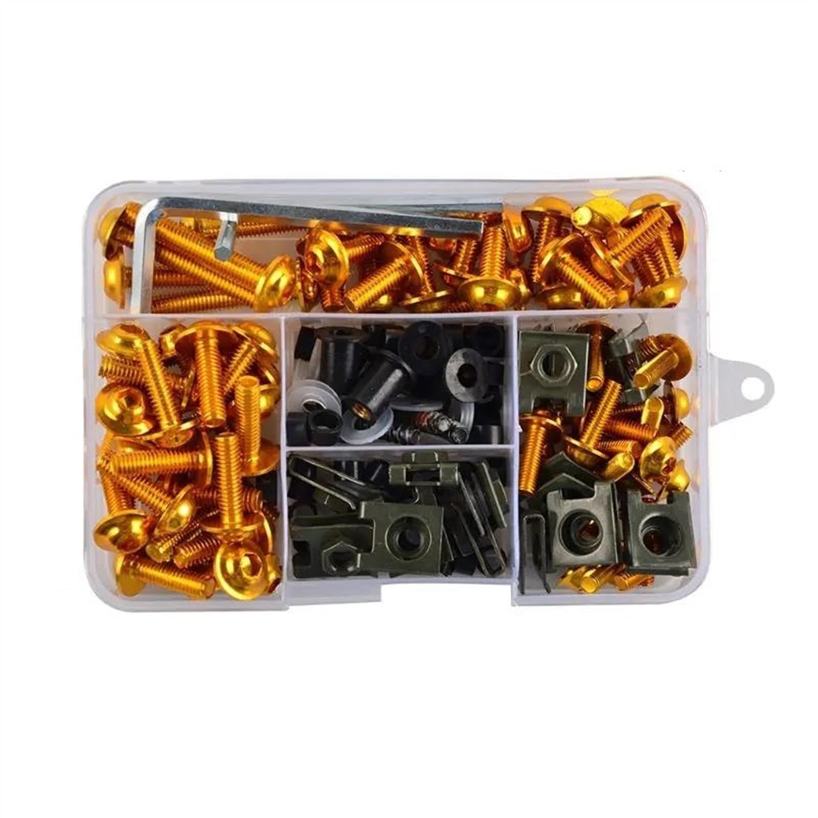177PCS Fairing Bolts Kit CNC Screws Nut For CBR600RR CBR900RR CBR929RR CBR1000RR CBR 600RR 900RR 929RR 1000RR 600 CNC Alloy(Gold)