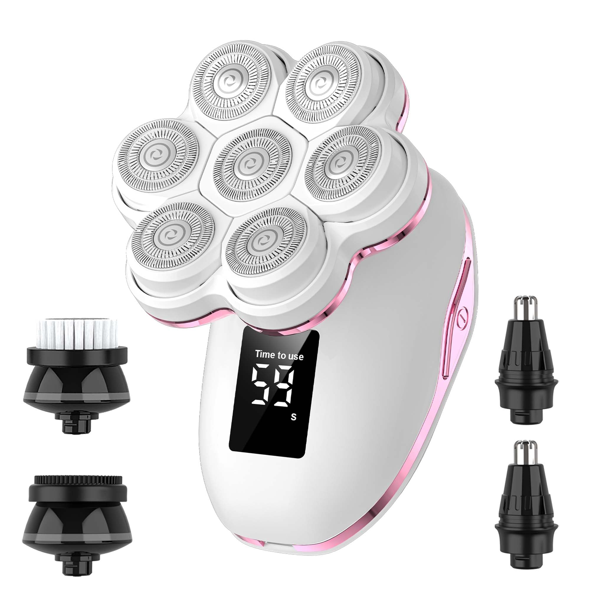 Electric Razors for Women Legs：7D Magnetic Detachable Head Flawless Razor-IPX7 Waterproof Wet Dry Cordless Trimmer-USB Rechargeable Travel Kit(P12)