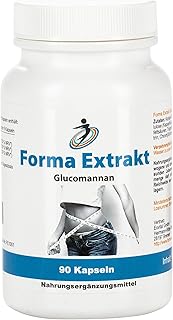 Forma Ex, 90 Kapseln Glucomannan. Trägt im Rah­men einer kalorienarmen Ernährung (Diät) zu Gewichtsverlust bei.