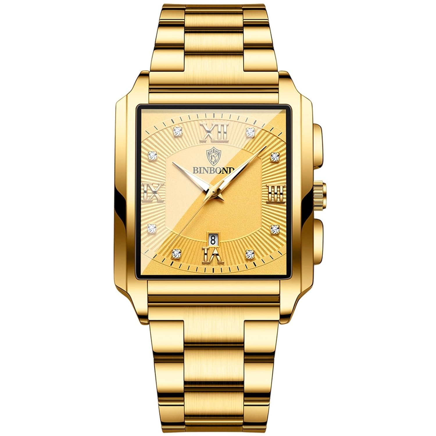 Relógio de Pulso Masculino Aço Inoxidável Movimento De Quartzo à Prova D’água Moda Luxo Negócios Mostrador De Data e Luminoso Masculinos Relógios