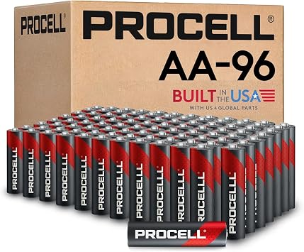 PROCELL AA Alkaline Batteries 1.5V, 96 Pack, 4 Boxes of 24, Made in USA