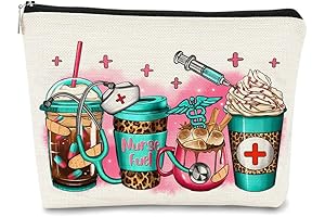 Nurse Appreciation Gift,Nurse Bag,Leopard Pink Nurse Life Cosmetic Bag