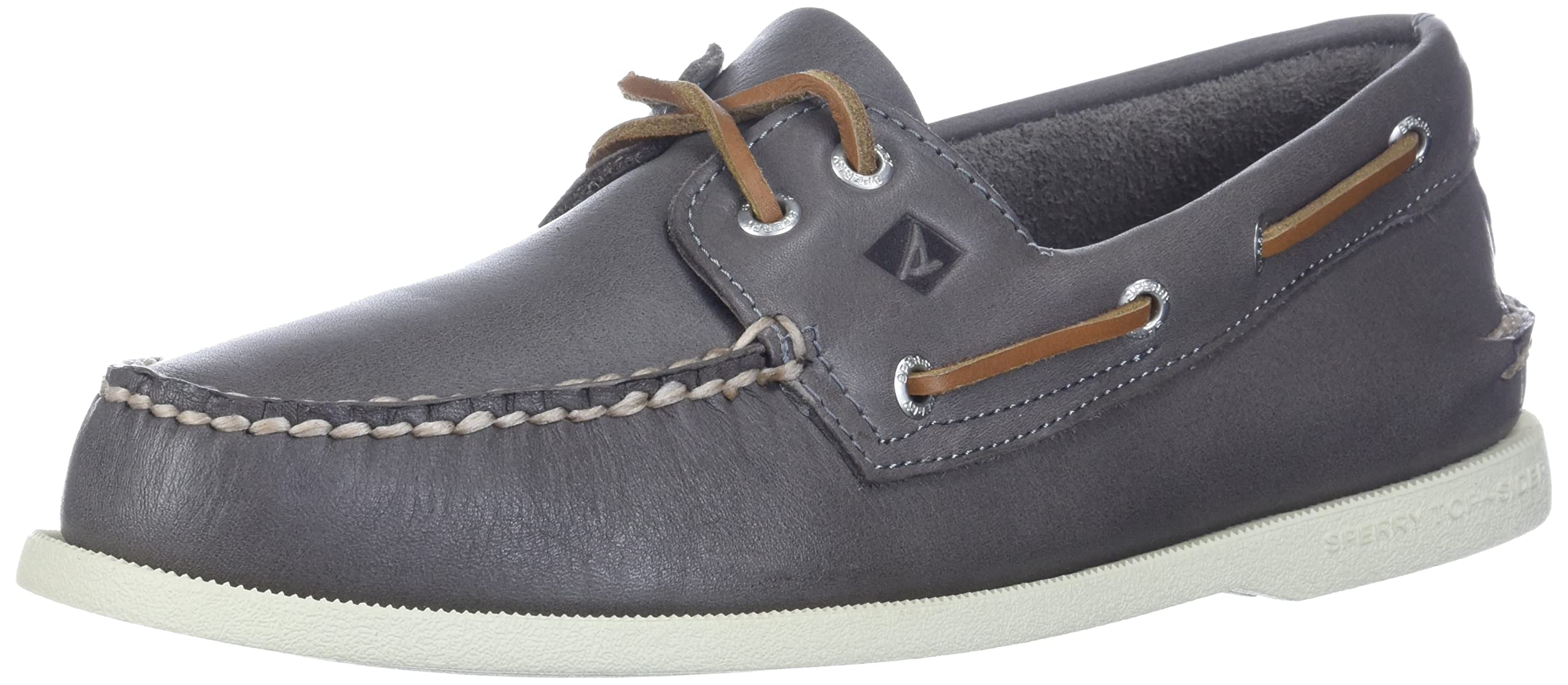 Men's Authentic Original 2-Eye Boat Shoe, Grey, 7 Wide