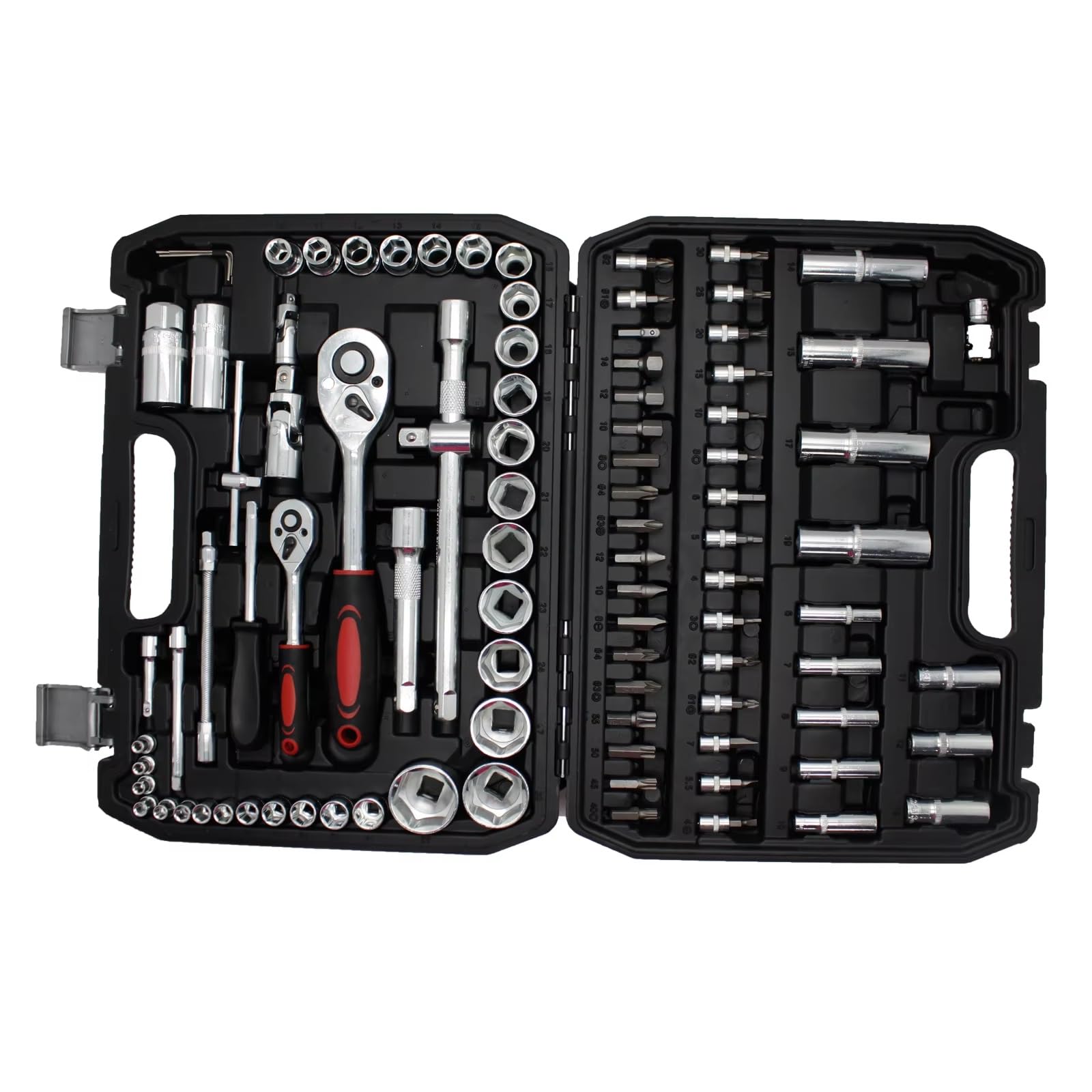 Maletín herramientas multiusos 94 Uds 1/2 1/4 Dr. Socket Mango Trinquete Conjunto Herramienta Reparación Enchufe Combinado Herramientas Reparación Automóviles Herramientas Manuales