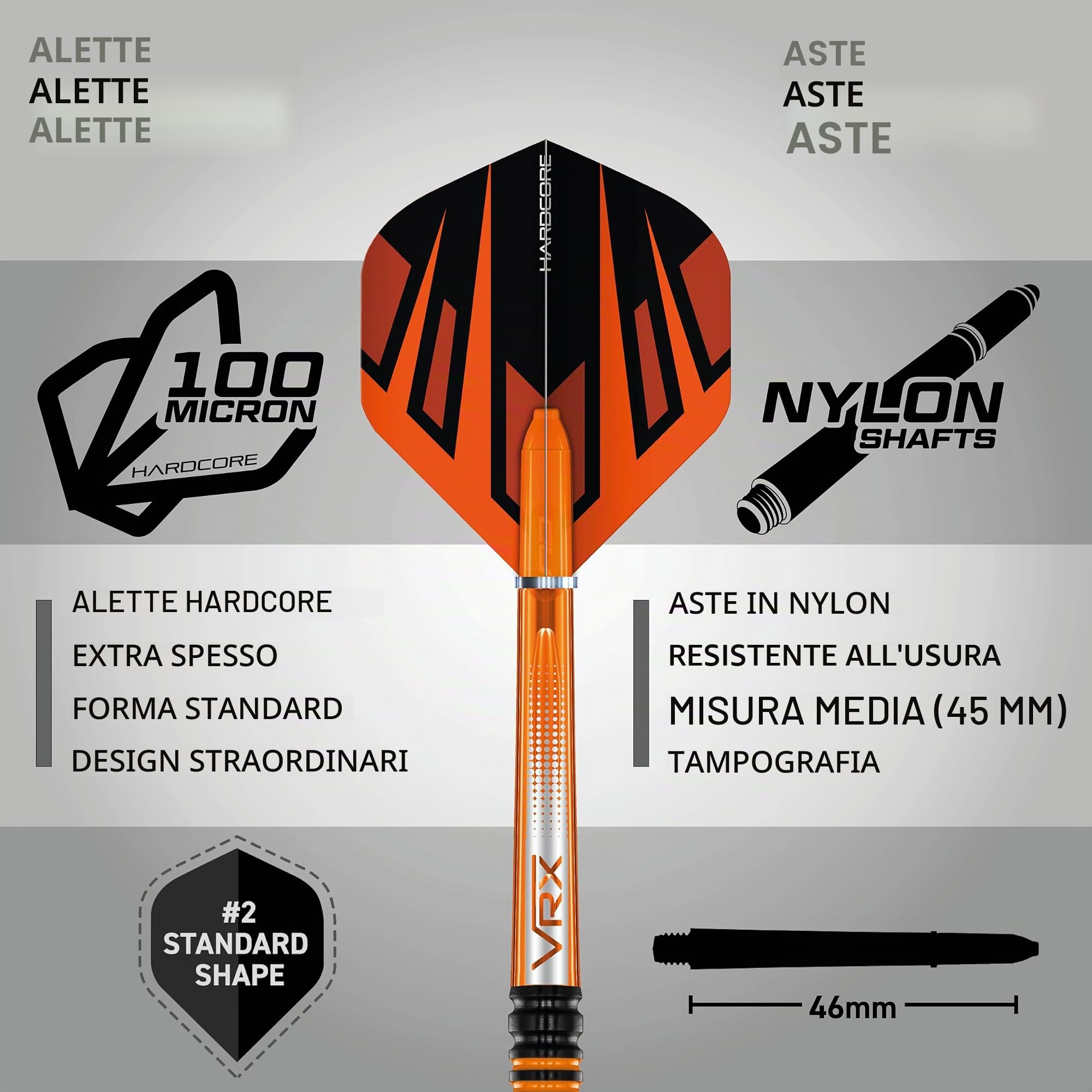 RED DRAGON Amberjack PRO Series Set di Freccette in tungsteno Premium con Alette e steli