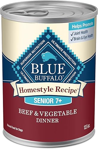 Blue Buffalo Homestyle Recipe - Comida húmeda para perros mayores, hecha con ingredientes naturales, cena de carne de res con verduras de jardín,