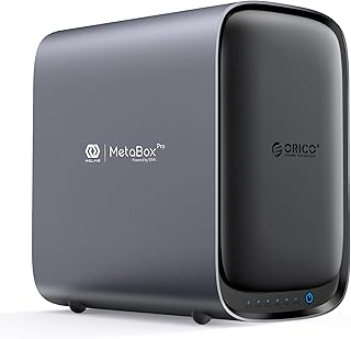 ORICO Private Cloud Storage Server, 5 Bay NAS DiskStation (Diskless) with Intel Dual Core 2.8GHz Plex Media Server Max 4GB Network Storage for Home/Office,Remote Access -MetaBox Pro HS500