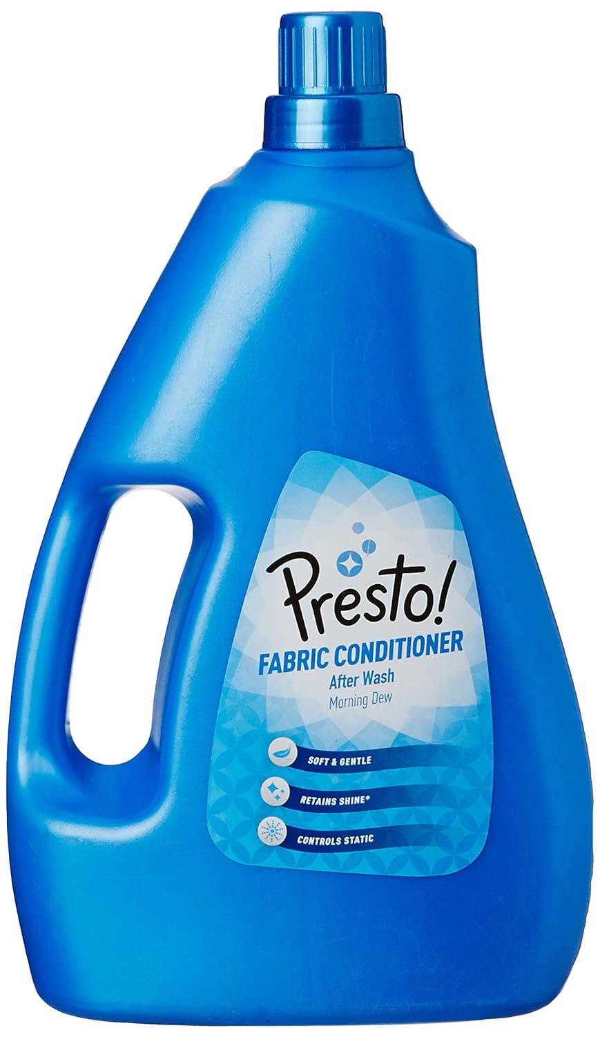 New year Sale Amazon Brand – Presto! Fabric Conditioner Liquid | Morning Dew | 2 Litre | Refreshing And Pleasant Fragrance| Color Safe | Soft And Gentle On Clothes | Controls Static New year Sale Amazon Brand – Presto! Fabric Conditioner Liquid | Morning Dew | 2 Litre | Refreshing And Pleasant Fragrance| Color Safe | Soft And Gentle On Clothes | Controls Static