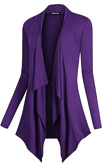 Sponsored Ad - Urban CoCo Women's Drape Front Open Cardigan Long Sleeve Irregular Hem