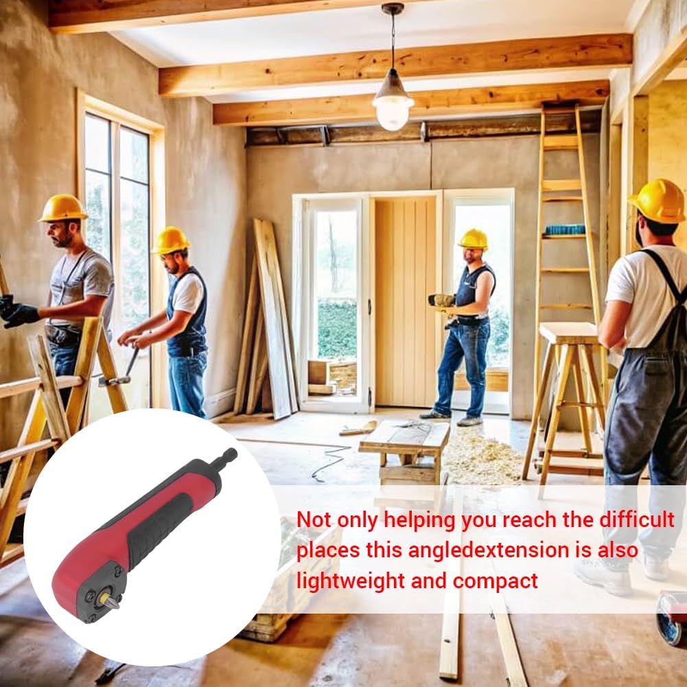 Right Angle Electric Screwdriver, Right Angle Drill Attachment 1/4in 90 Degree Corner Device Screwdriver Socket Adapter Drill Bit Corner Adapter Impact Ready