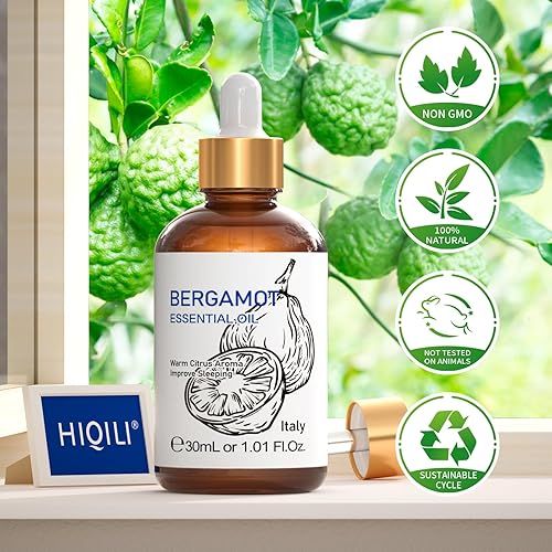 Miniatura 612 de HIQILI Aceite esencial de albahaca de 1 fl oz, 100% puro sin diluir para la piel, difusor, 1.0 fl oz