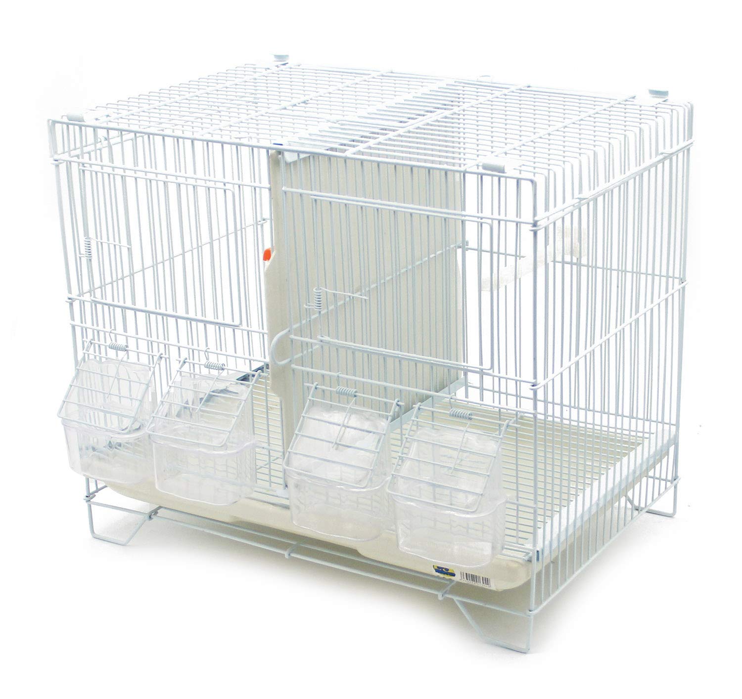 BPS Gabbia da incubazione Gabbia da allevamento per uccelli con mangiatoia per abbeveratoio, secchio misura M/L (M: 40 x 27 x 35cm) BPS-1304