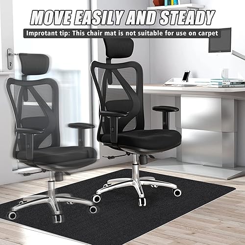Miniatura 5 de Sycoodeal Tapete para silla de oficina tapete para silla para suelo de madera dura tapete para silla de juegos de computadora tapete para silla de