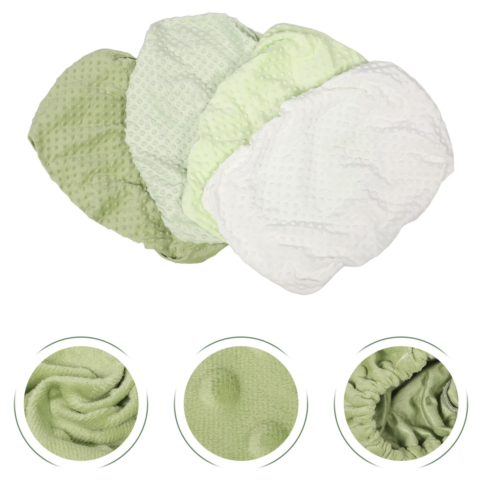 Levemolo Funda para Cambiador de Pañales de Felpa Suave Transpirable y Lavable, Tamaño 60x35cm, Paquete de 4 Piezas para Cunas y Apartamentos Pequeños