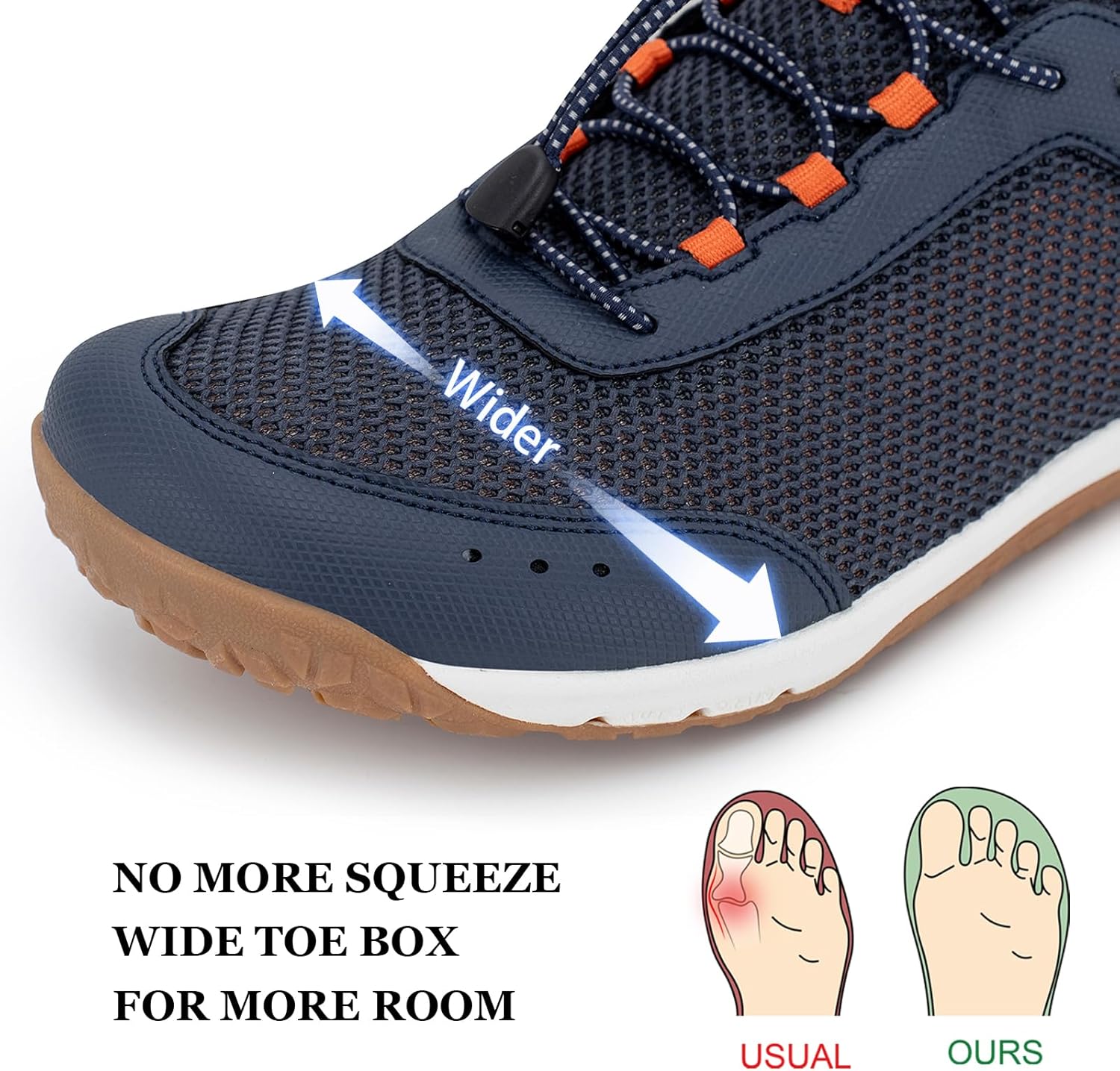 Pulltop Men's Barefoot Water Shoes | Quick-Dry | Lightweigh Wide Zero Drop Self-Draining Sole Amphibious Sneakers - Image 3