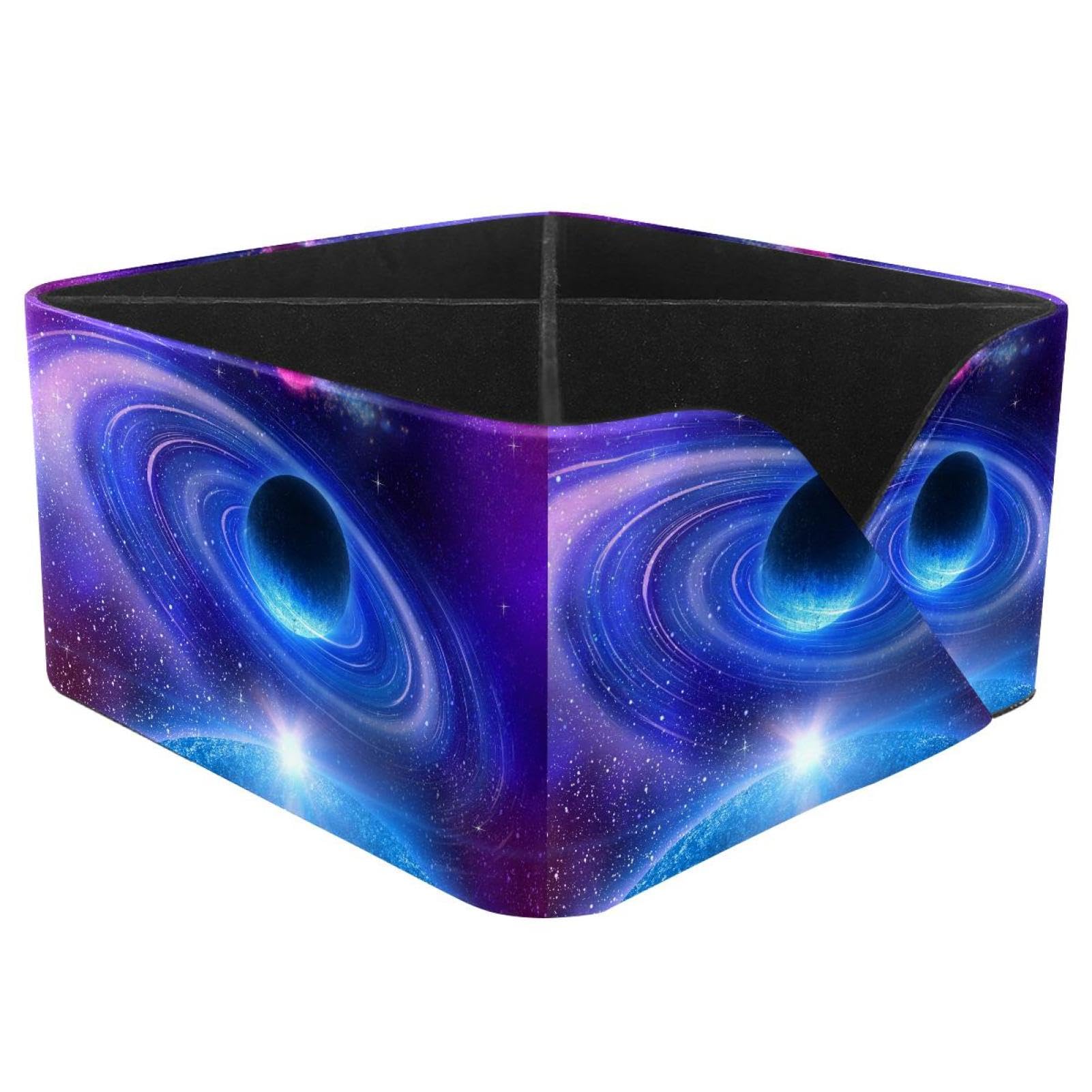 KengjuTesu Universe Cosmic Planet Desktop Organizer Pen Holder, Rectangular Pencil Cup for Office, Study and Makeup Stations