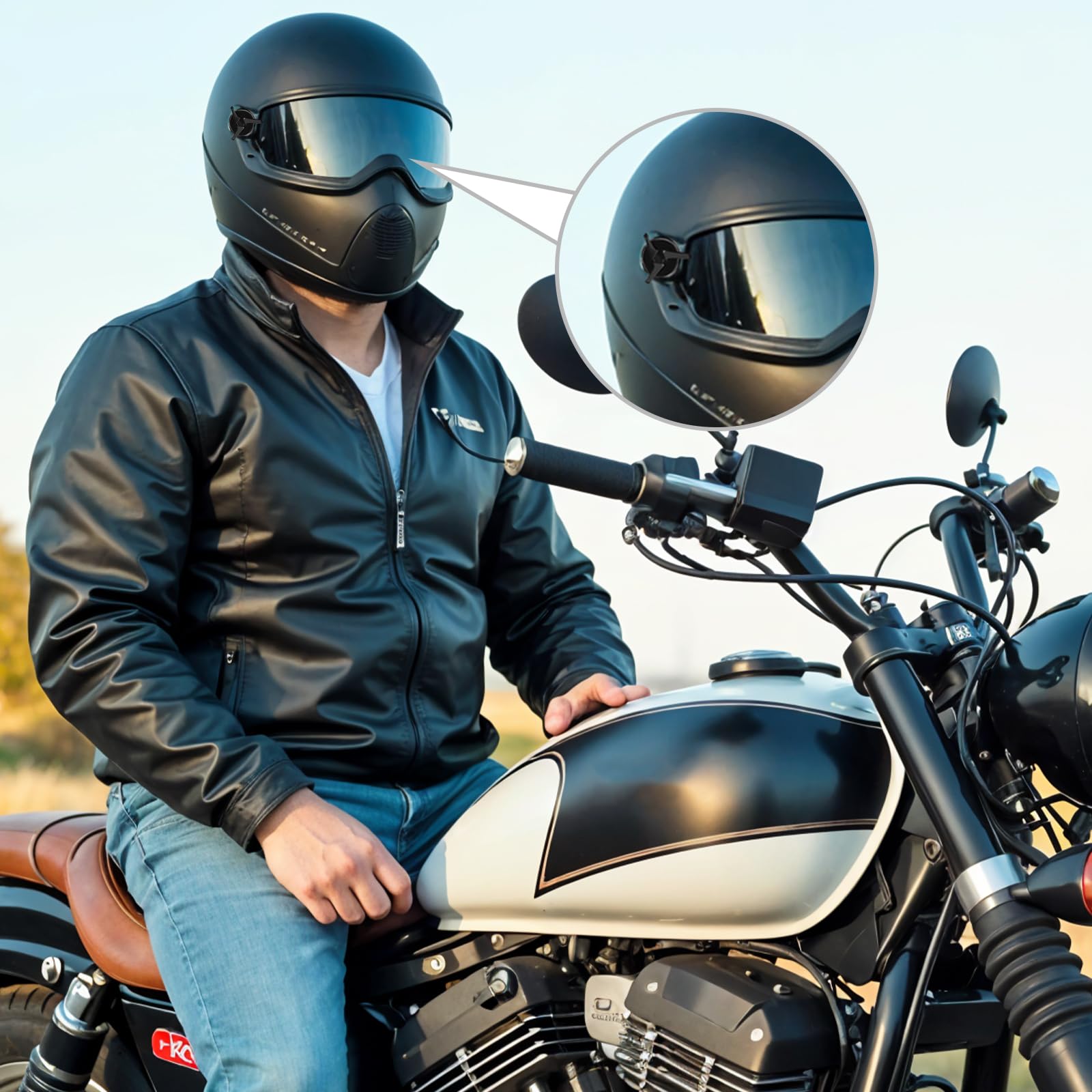 Kit de 16 vis de visière de Casque de Moto, Fixations universelles pour Casque de Moto Tout-Terrain, Clips de visière de Masque de Moto avec rondelles, vis de Rechange pour Accessoires de Casque de