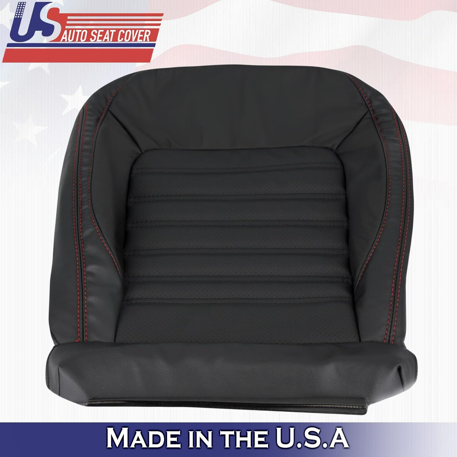 fits 2011 to 2018 Volkswagen Jetta GLI Passenger Bottom Leather Seat Cover Black