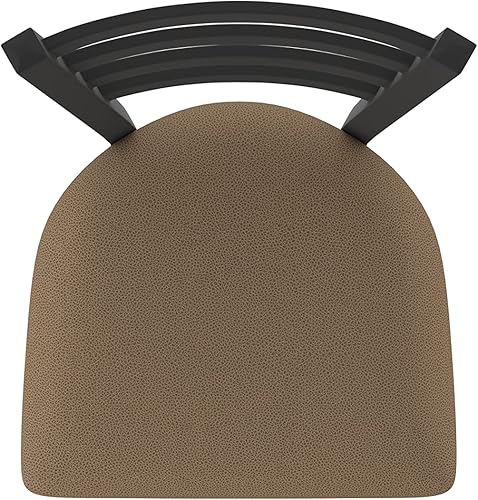 Miniatura 80 de 410 Jackie Taburete de bar giratorio de 36 pulgadas con acabado antiarrugas negro y asiento de vinilo negro Vinilo negro,Canter Burdeos,Tierra