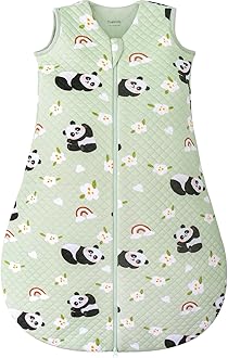 Baby Sleeping Bag 2.5 Tog 12-18 Months Newborn Sleeping Bag 100% Cotton Sleep Sack for Winter Warm and Comfortable Green