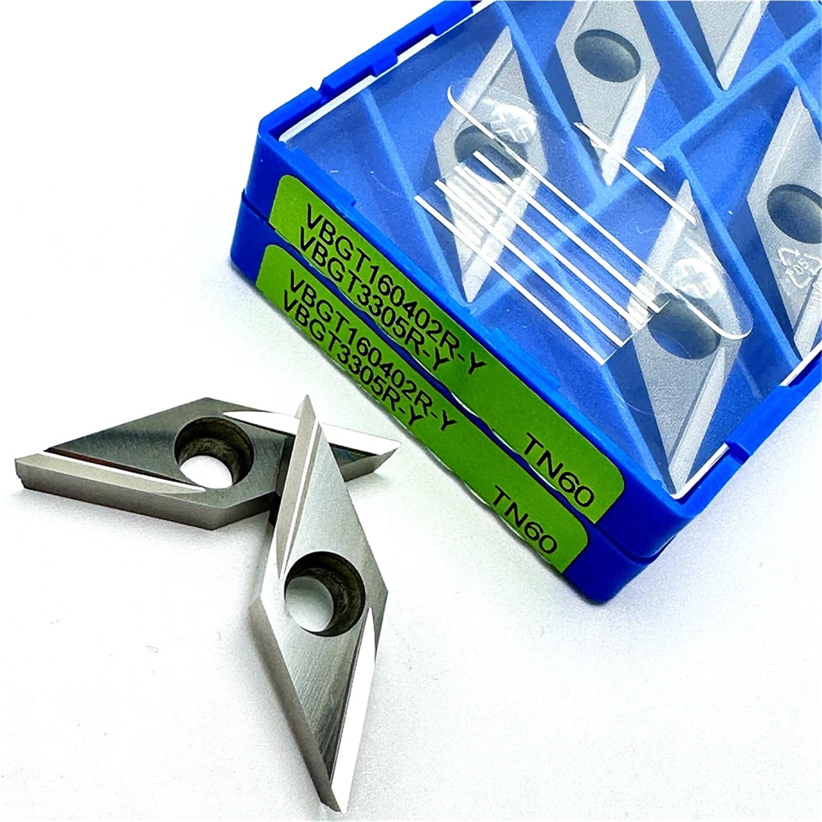 Herramienta Torneado Orificio Interior Procesamiento Acero Cerámico Metal(10PCS VBGT160402R-S TN60)