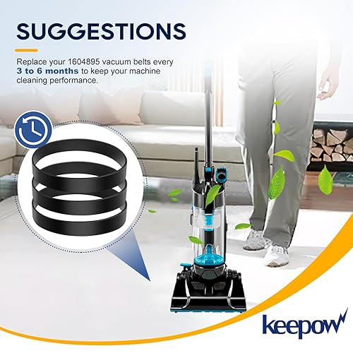 Miniatura 4 de KEEPOW Correa de repuesto compatible con correa de aspiradora Bissell, estilo PN 1604895 para aspiradora Bissell Powerforce Compact Vacuum 3508,