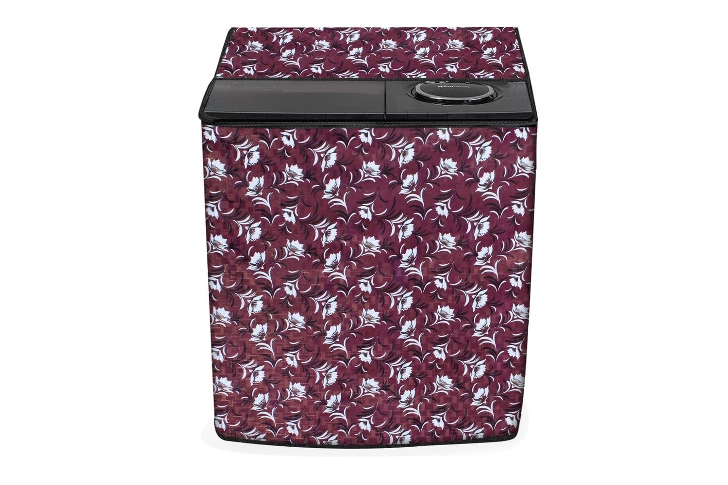 Stylista Washing Machine Cover Compatible for LG 9.0 kg semi Automatic P1064R3SA Floral Printed Pattern-picture-37