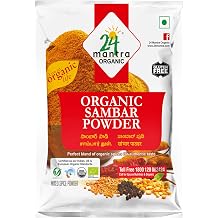 24 Mantra Organic Sambar Powder - 100% Organic | Chemical Free & | Pesticides Free | Unadulterated | Flavourful | Aromatic