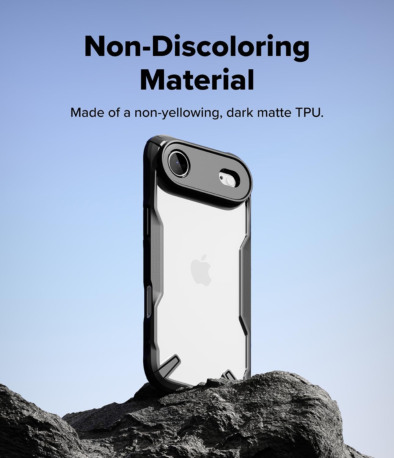 Ringke Fusion-X for iPhone Air Case [Precise Cutouts for Camera Lenses] Augmented Bumper Heavy Duty Shockproof Protective Cover - Black - Image 4