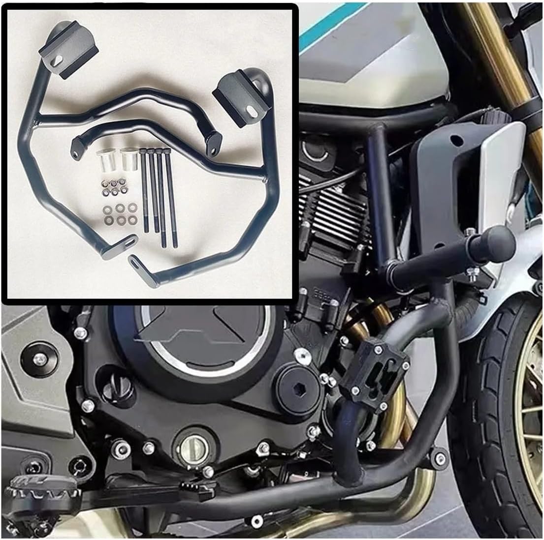 Protection Bumper Motorcycle for CLX 700 CLX700 700CLX 700CL-X Motorcycle Accessories Engine Guard Bumper Crash Bars Stunt Cage Frame Body Protector Bumper Guard Blocks